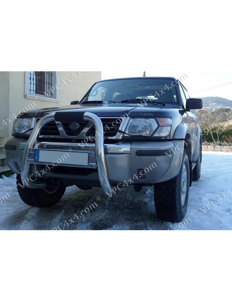 pare buffle acier 4x4 inox pour nissan patrol gr