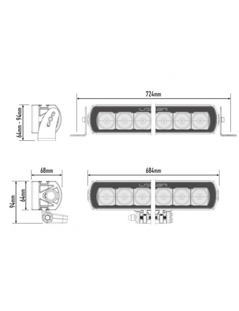 Barre LED Lazer Lamps T-16 Evolution