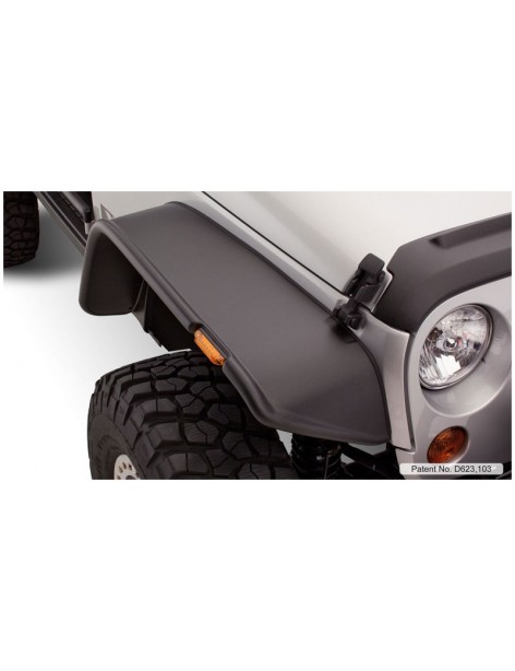 Extensions d'ailes plates Bushwacker Jeep Wrangler JK 2 portes