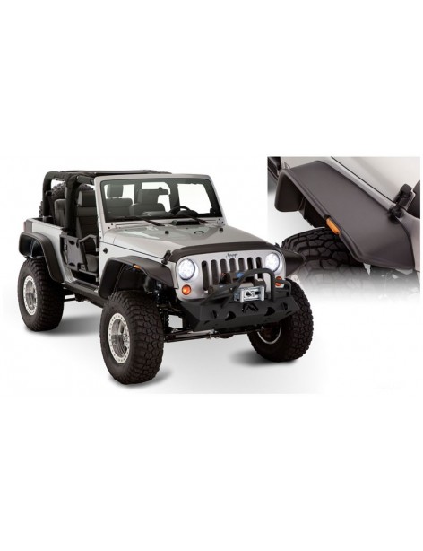 Extensions d'ailes plates Bushwacker Jeep Wrangler JK 2 portes