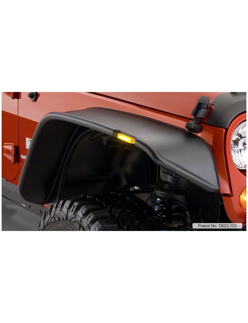 Extensions d'ailes plates Bushwacker Jeep Wrangler JK 4 portes