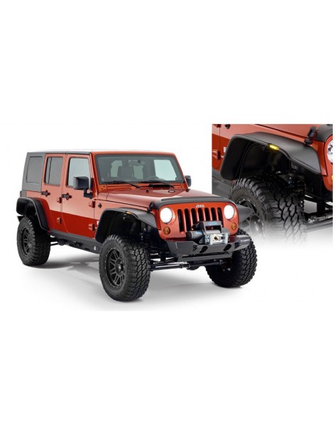 Extensions d'ailes plates Bushwacker Jeep Wrangler JK 4 portes