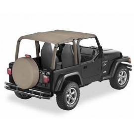 Bâche Bikini Header Safari Dark Tan Jeep Wrangler TJ