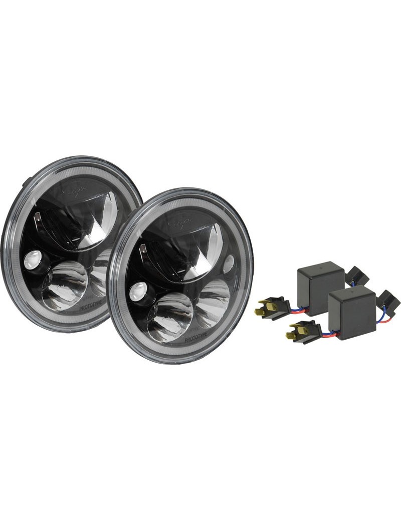 Optiques feux LED Black Chrome Vortex 7" Vision X