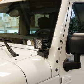 Support phare LED sur charnière Jeep Wrangler JK