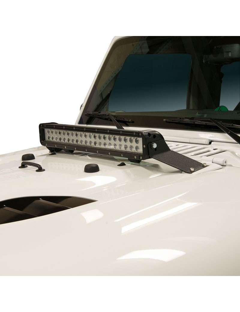 Supports pour barre LED sur charnière de capot Jeep Wrangler JK