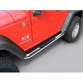 Marchepieds tubulaires acier Rugged Rigde Jeep Wrangler JK 2 portes