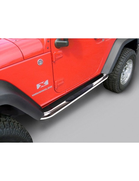 Marchepieds tubulaires acier Rugged Rigde Jeep Wrangler JK 2 portes