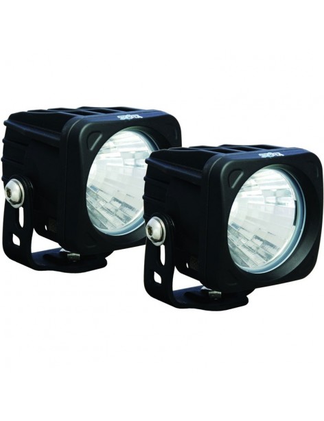 Kit phares LED Optimus Square Black 10 watts Vision X