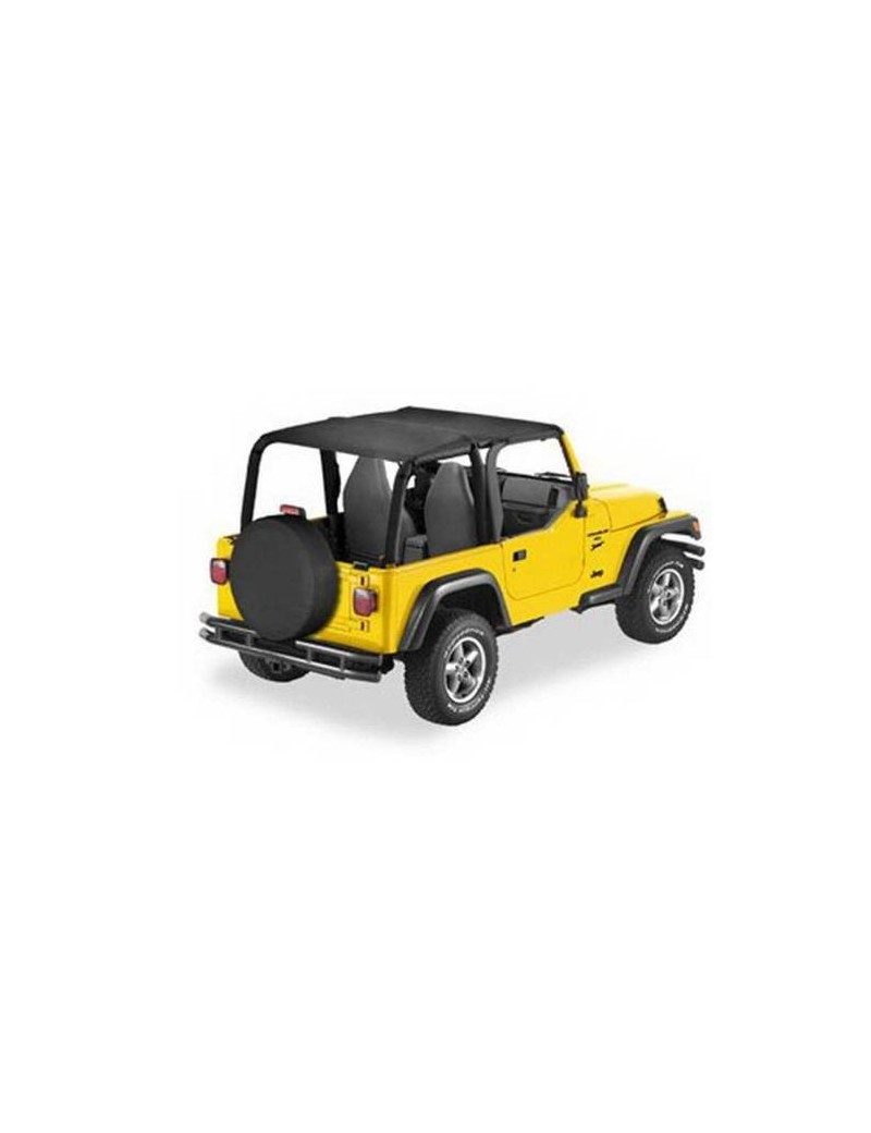 Bâche Bikini Bestop Safari Header Noir sergé Jeep Wrangler TJ