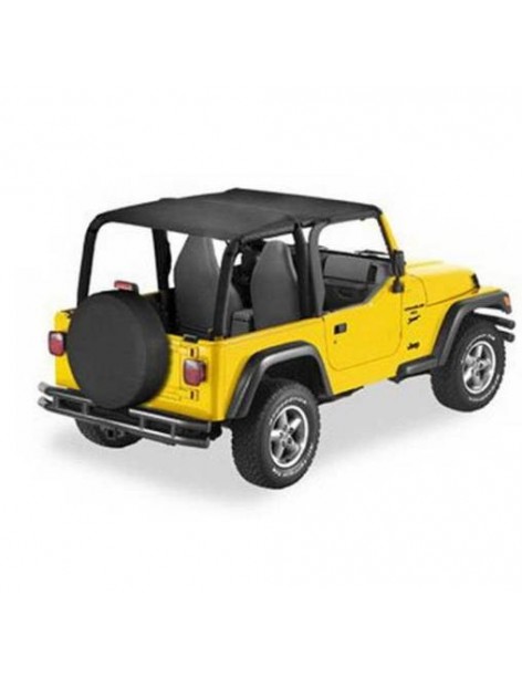 Bâche Bikini Bestop Safari Header Noir sergé Jeep Wrangler TJ