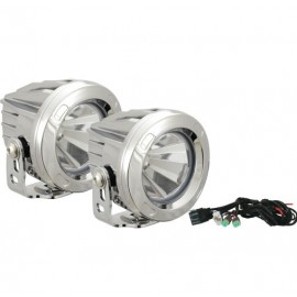 Kit phares LED Optimus Round Chrome 10 watts Vision X