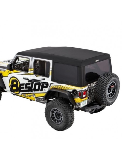 Bâche Bestop Supertop Ultra Black Twill Jeep Wrangler JL 4 portes 2018-2022