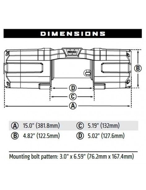 Treuil Warn Powersport Axon 45-S 2 tonnes 12 volts