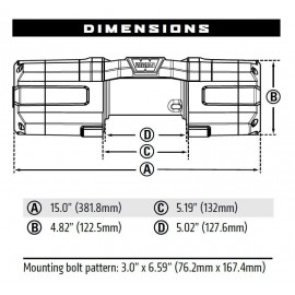 Treuil Warn Powersport Axon 55 2,5 tonnes 12 volts