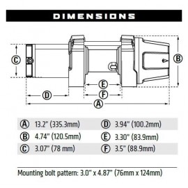 Treuil Warn Powersport VRX 25-S 1,1 tonnes 12 volts