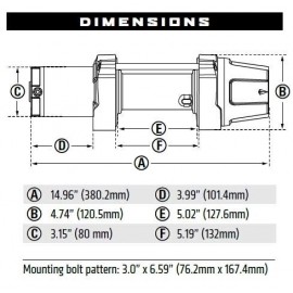 Treuil Warn Powersport VRX 45 2 tonnes 12 volts