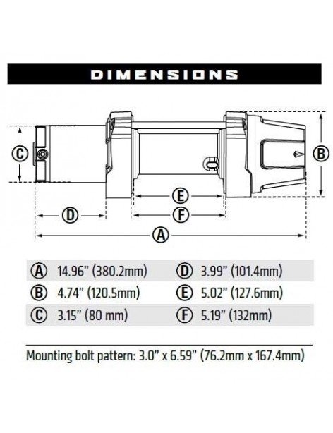 Treuil Warn Powersport VRX 45 2 tonnes 12 volts