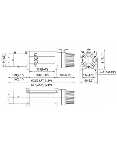 Treuil Come-Up DV9 4082 kg avec câble acier