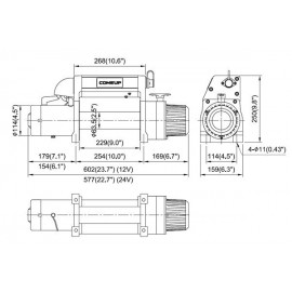 Treuil électrique Come-Up DV9i 4082 kg avec câble acier