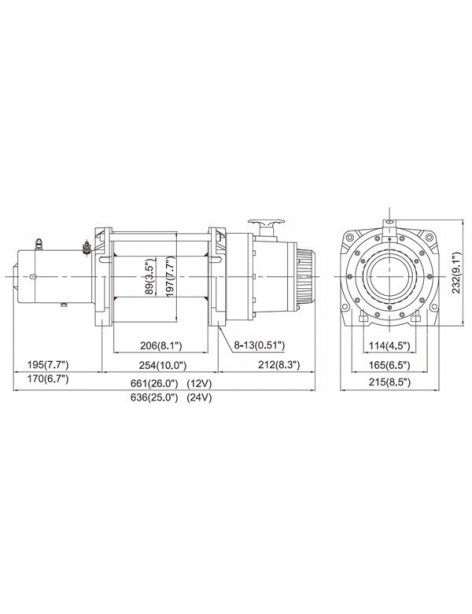 Treuil Come-Up DV12 5443 kg avec câble acier