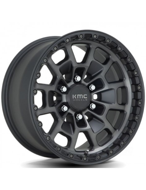 Jante aluminium KMC KM718 Summit Satin Black Gray Tint