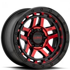 Jante aluminium KMC KM540 Recon Gloss Black Red Tint