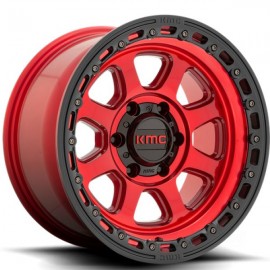 Jante aluminium KMC KM548 Chase Candy Red Black Lip