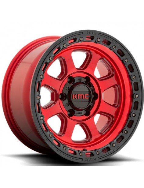 Jante aluminium KMC KM548 Chase Candy Red Black Lip