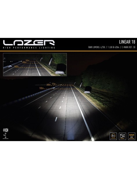 Barre LED Lazer Lamps Linear-18 pour 4x4/Pick-up/SUV
