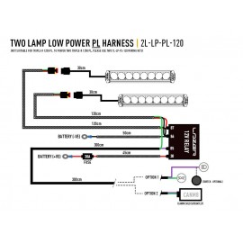 Faisceau électrique pour deux Barres LED Triple-R Lazer Lamps