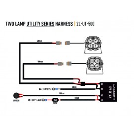 Kit faisceau électrique de montage pour phares Utility Series Lazer Lamps