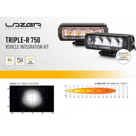 Kit intégration barres LED Lazer Lamps sur calandre de Ford Ranger 2016-2018