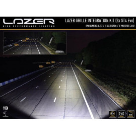 Kit intégration barres LED Lazer Lamps sur calandre de Toyota Hilux Invincible 2018-2020