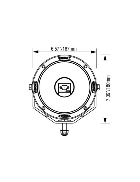 Phare single LED Cannon CG2 6.7" Vision X