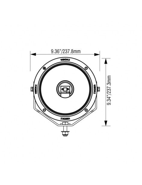 Phare single LED Cannon CG2 8.7" 100w Vision X