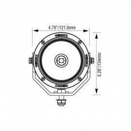 Phare single LED Cannon CG2 4.7" Vision X