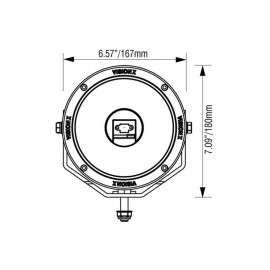 Phare single LED Cannon CG2 6.7" Vision X