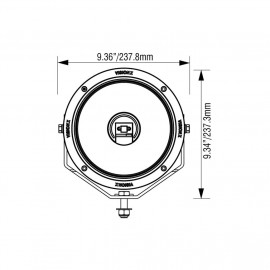 Phare single LED Cannon CG2 8.7" 100w Vision X