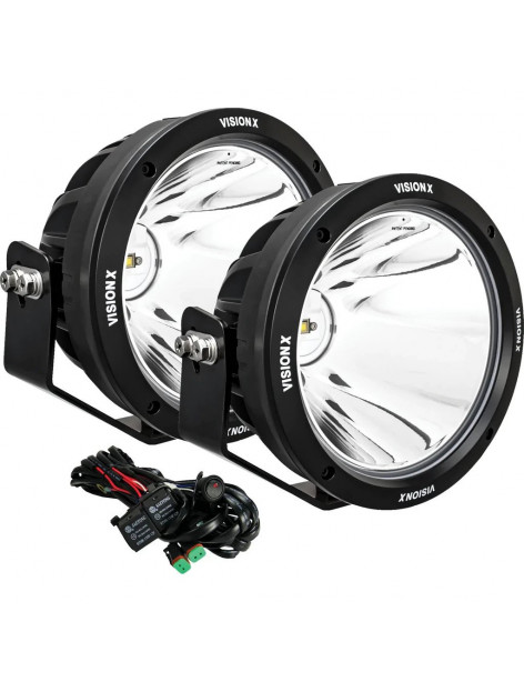 Kit phares single LED Cannon CG2 8.7" 100w Vision X