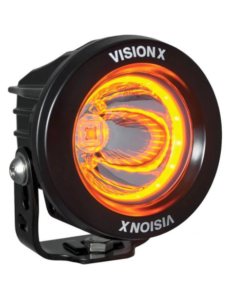 Phare LED Optimus Halo Ambre Black 10 Watts Vision X