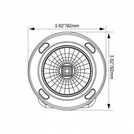 Phare LED Optimus Halo Ambre Black 10 Watts Vision X