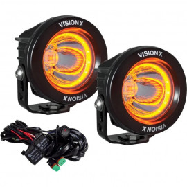 Kit Phares LED Optimus Halo Ambre Black 10 Watts Vision X