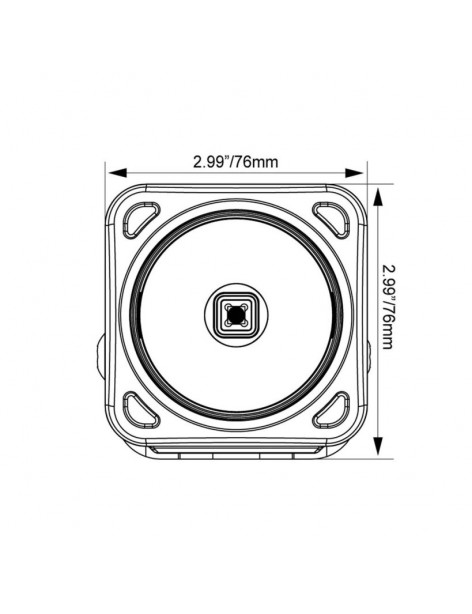 Phare LED Optimus Square Halo Black 10 Watts Vision X