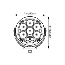 Phare LED Cannon 6.7" 80 watts Adventure Vision X