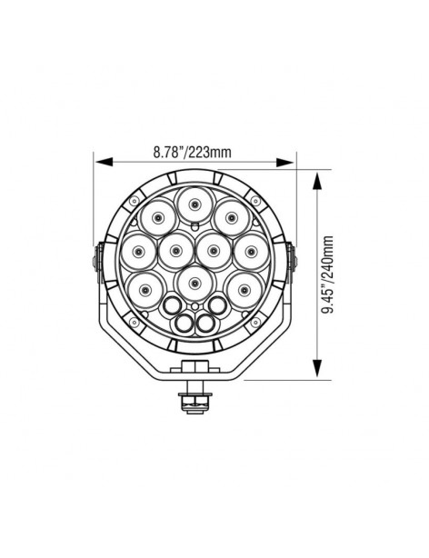 Phare LED Cannon 8.7" 120 watts Adventure Vision X