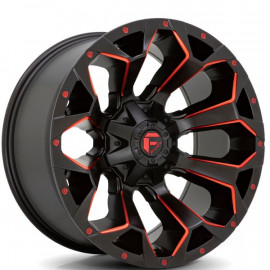 Jante aluminium Fuel Assault D787 Matte Black Red Milled