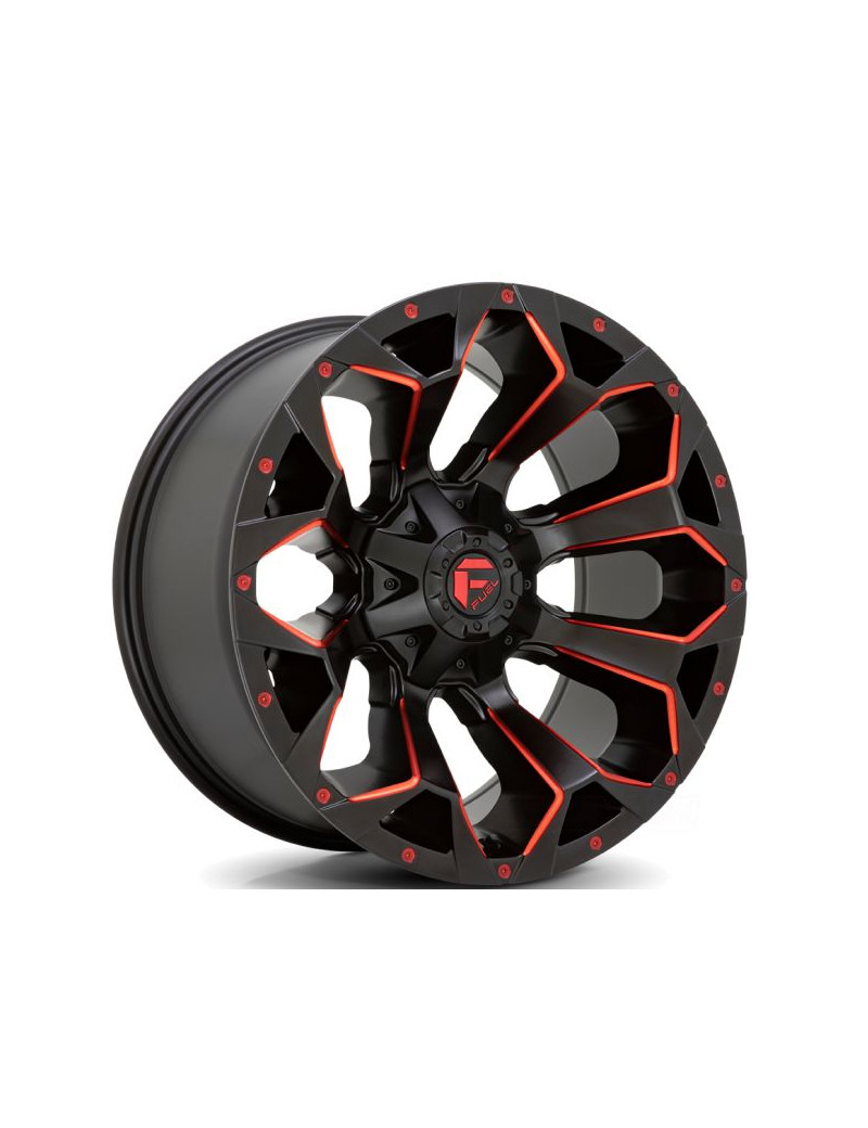 Jante aluminium Fuel Assault D787 Matte Black Red Milled