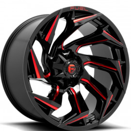 Jante aluminium Fuel Reaction D755 Gloss Black Milled Red Tint