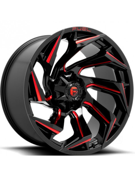 Jante aluminium Fuel Reaction D755 Gloss Black Milled Red Tint